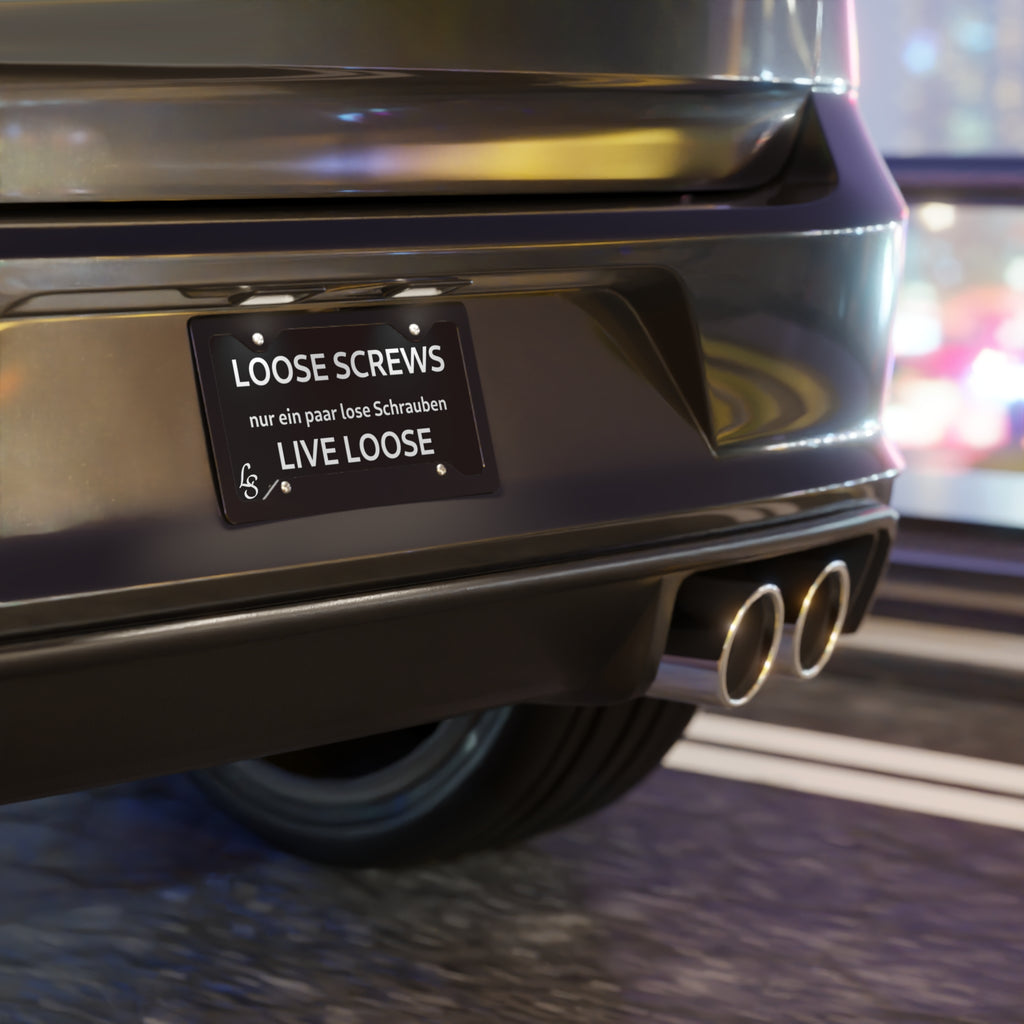Loose Screws Vanity Plate License Plate – "Loose Screws / Live Loose" Decorative Car Plate