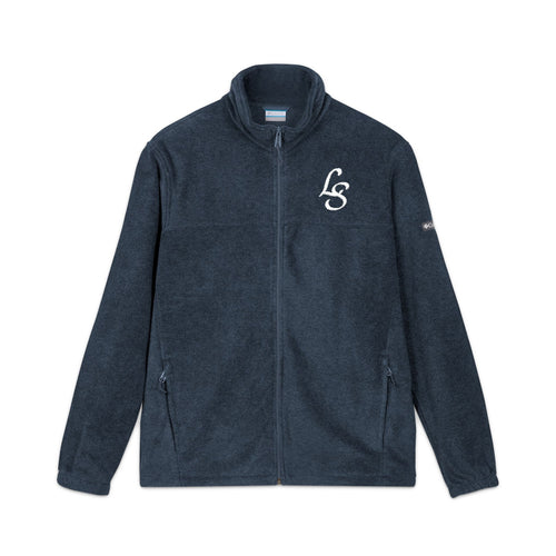 Embroidered LS Fleece Jacket — Charcoal Columbia Zip-Up